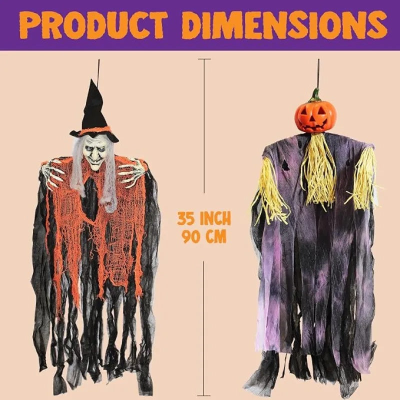 Halloween Hanging Pumpkin Witch Ghost Decorations