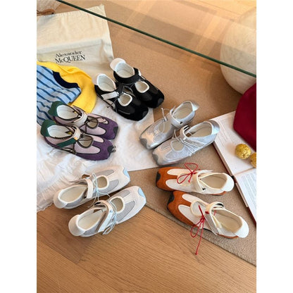 Fashionable Quirky Cute Sporty Functional Mary Jane Sandalsversatile Ballet Flats
