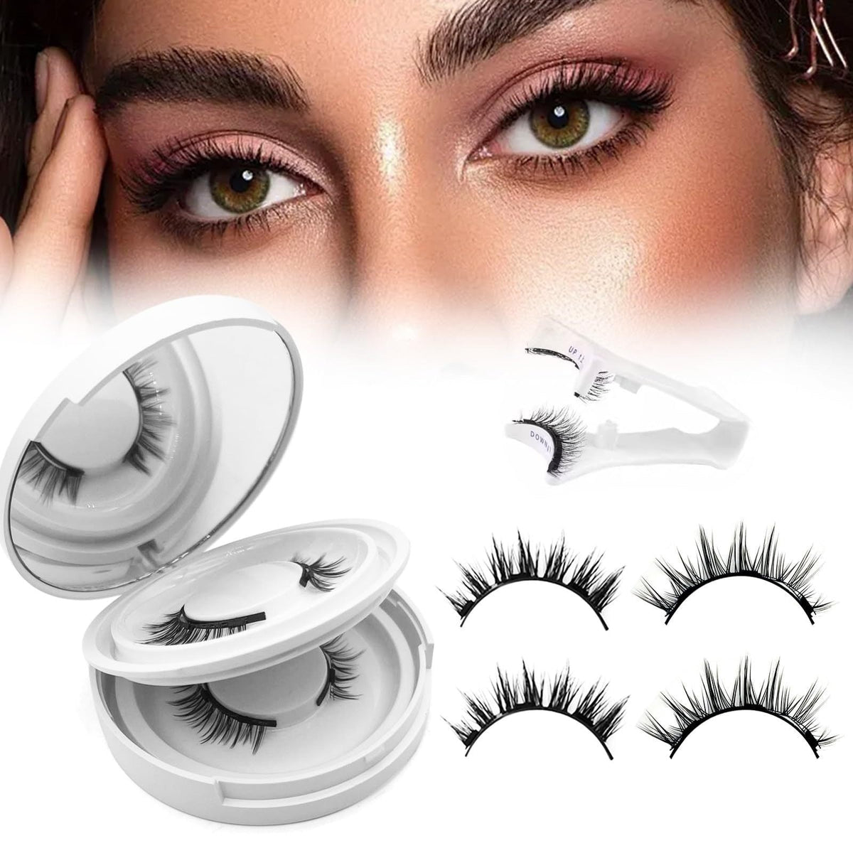 Magnetic Suction False Eyelashes Integrated Soap Holder Glue-free False Eyelashes Thick