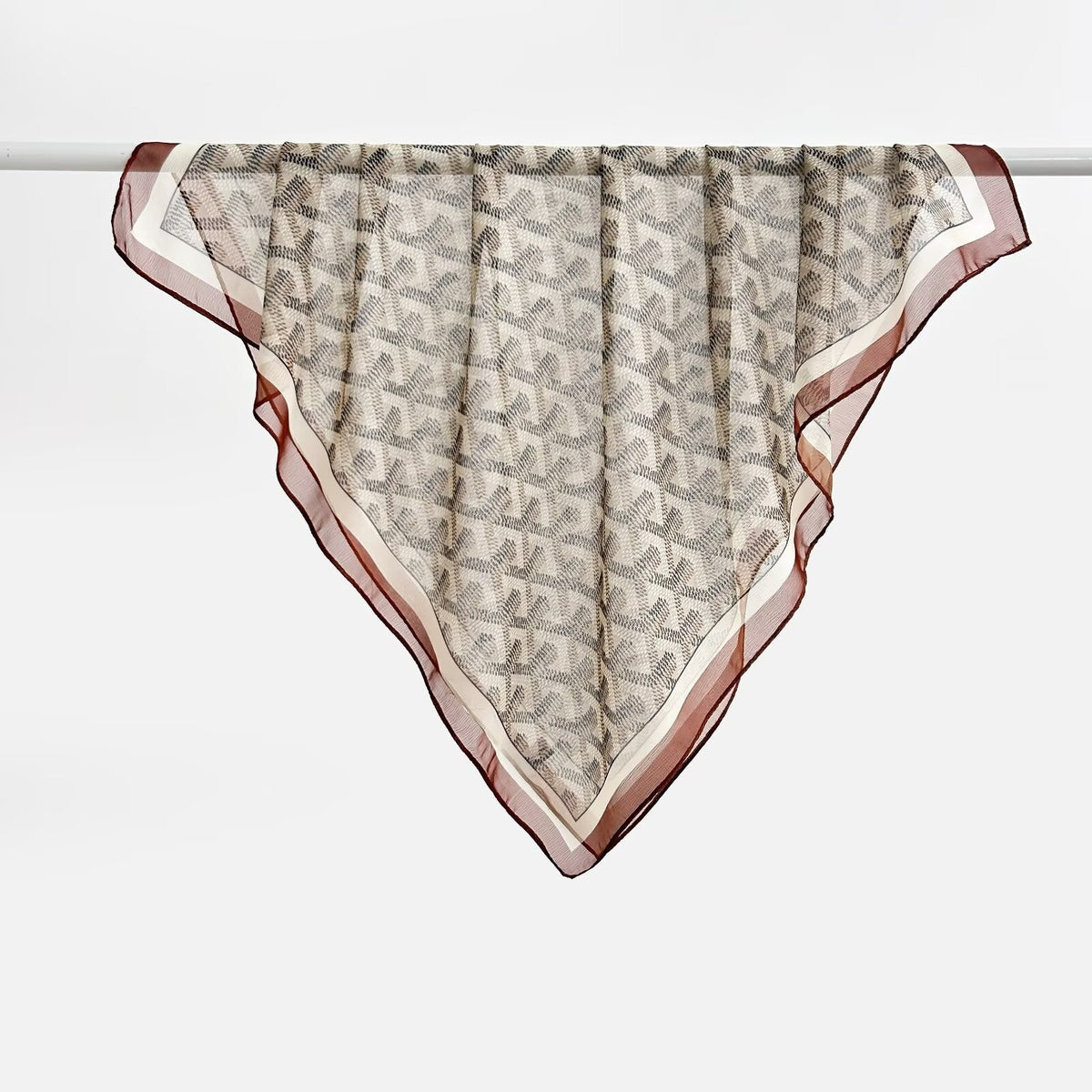 Versatile Printed Thin Square Scarf