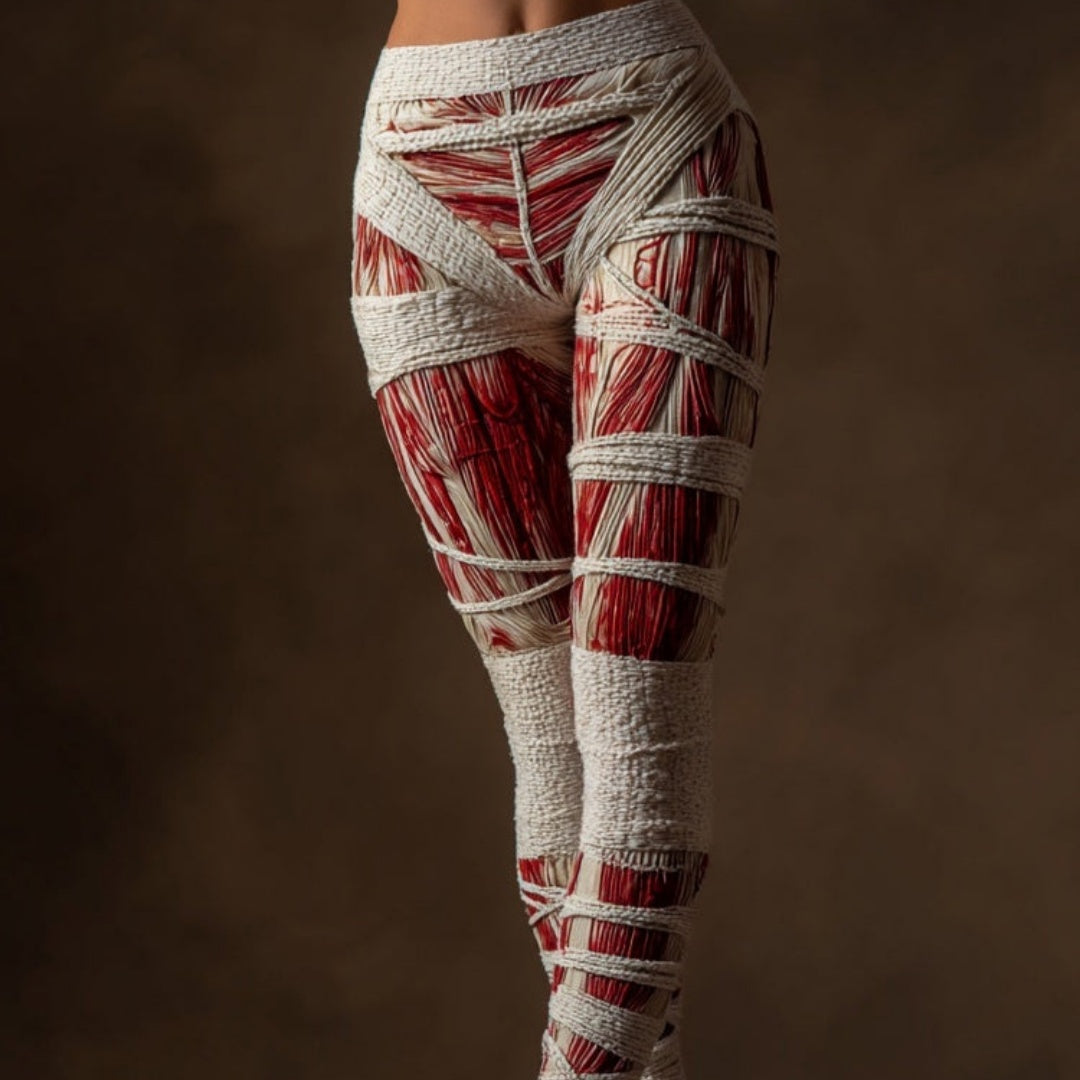 Womens Casual Loose-fitting 3D-printed Pants