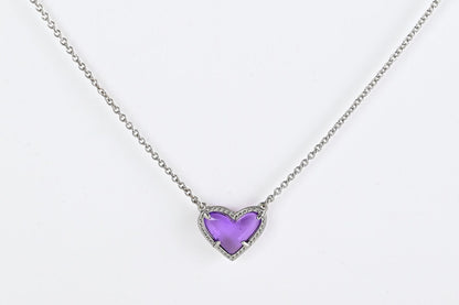Cubic Zirconia Heart Pendant Necklace
