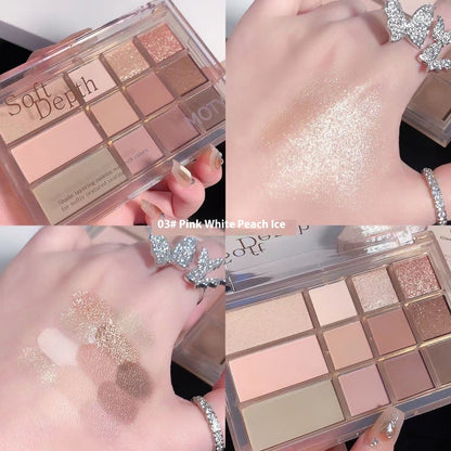 Earth Color Shimmer Matte Eye Shadow Plate