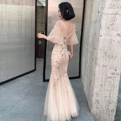 Temperament Long Celebrity Mermaid Evening Dress