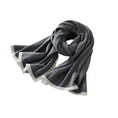 Universal Color Blocked Knitted Jacquard Western-style Cashmere Scarf