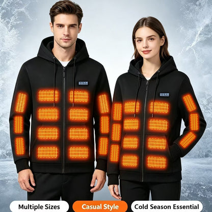 Smart Heated Hoodie With Three Temperature Settings And Four-zone Constant-temperature Heating