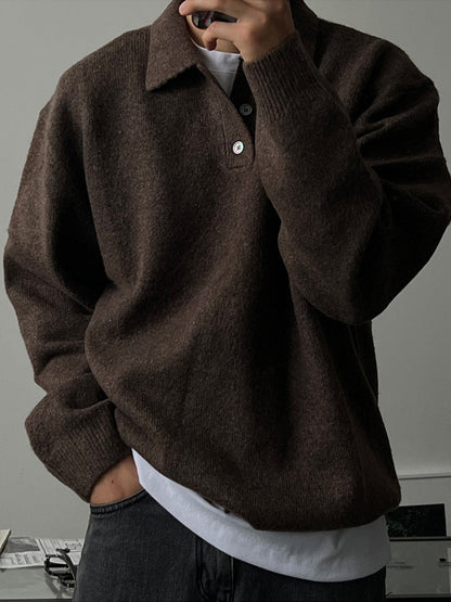 Loose-fitting Casual Long-sleeve Knit Sweater