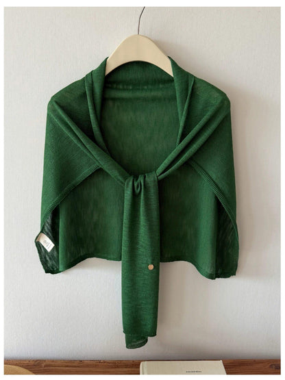 Bamboo-Section Linen Viscose Slimming Cape For Women