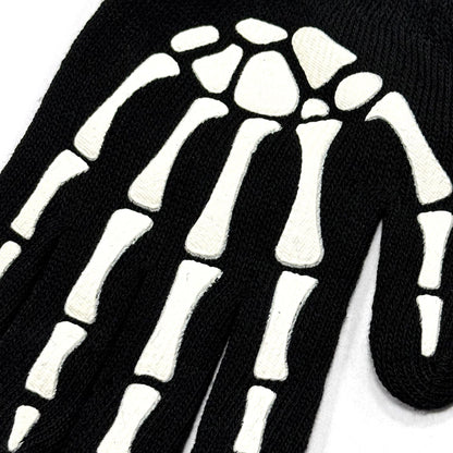 Halloween Skull Luminous Riding Non-slip Gloves