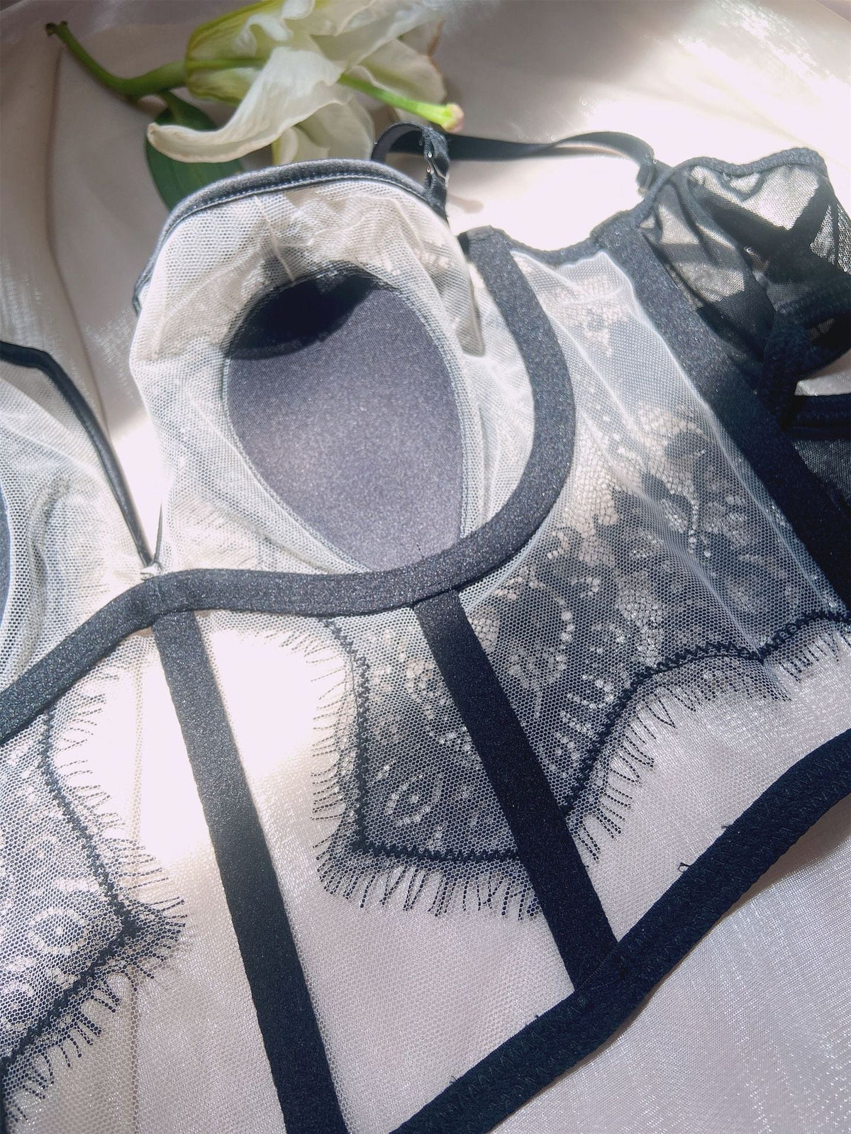Fishbone Vest French Bra Tramsparent Yarn