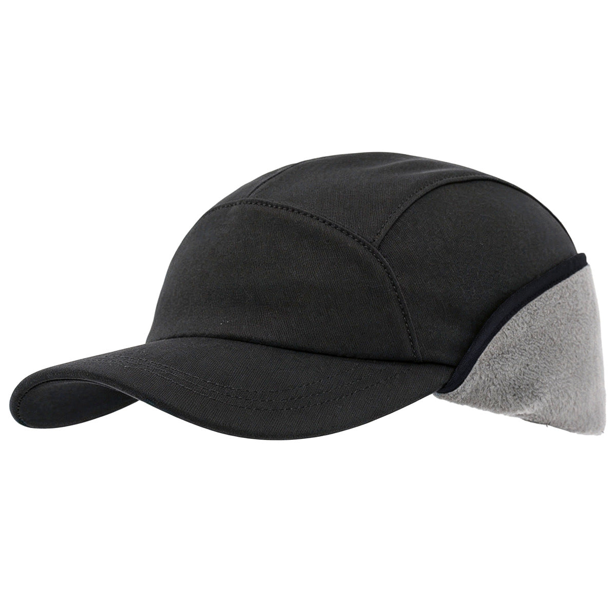 Outdoor Fleece-lined Warm Ponytail Baseball Cap With Ear Flaps