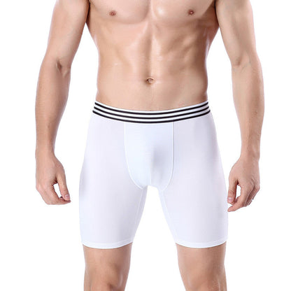 Men's Sports Briefs With Extra-long Ice Silk Boxer Briefs