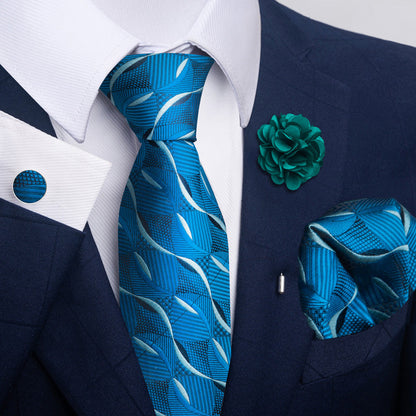 Men's Tie Suit Pocket Square Combo 8