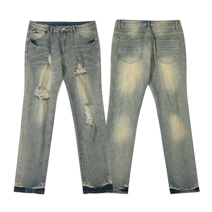 Fashion Ripped Cool Straight Jeans Men