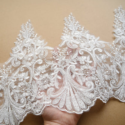 Original White Embroidery Lace Wedding Dress Accessories