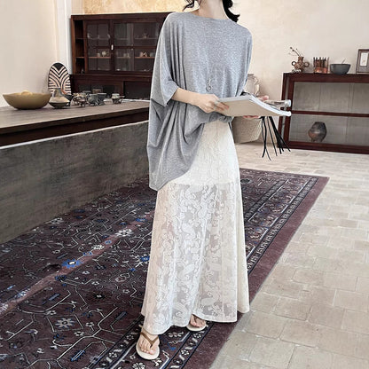 Fishtail Lace-Patchwork Skirt For Women