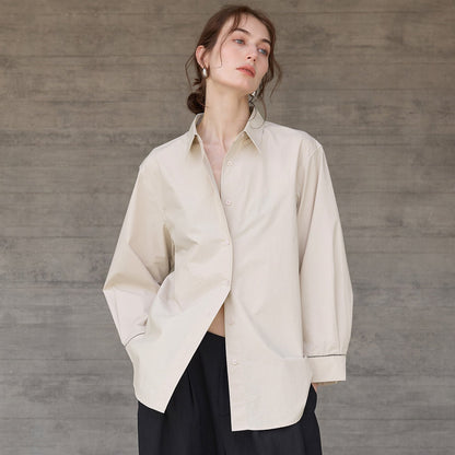 Relaxed Fit Pure Cotton Button-Down Shirt