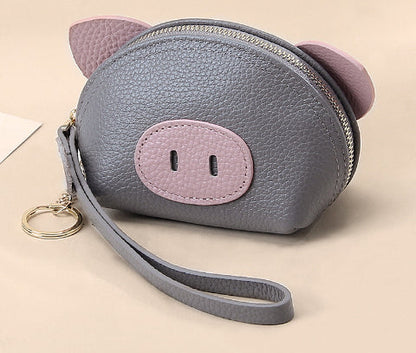 Anti-degaussing Card Holder Cartoon Organ Document Package Mini Pig Student Coin Purse