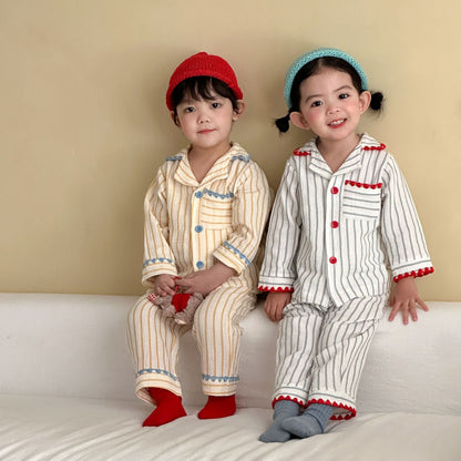 Children's Gauze Long-Sleeve Pajama Set