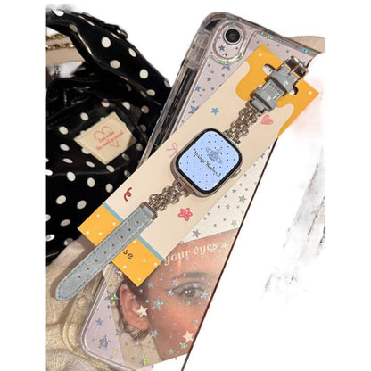 Suitable For Metal Chain Patchwork Leather