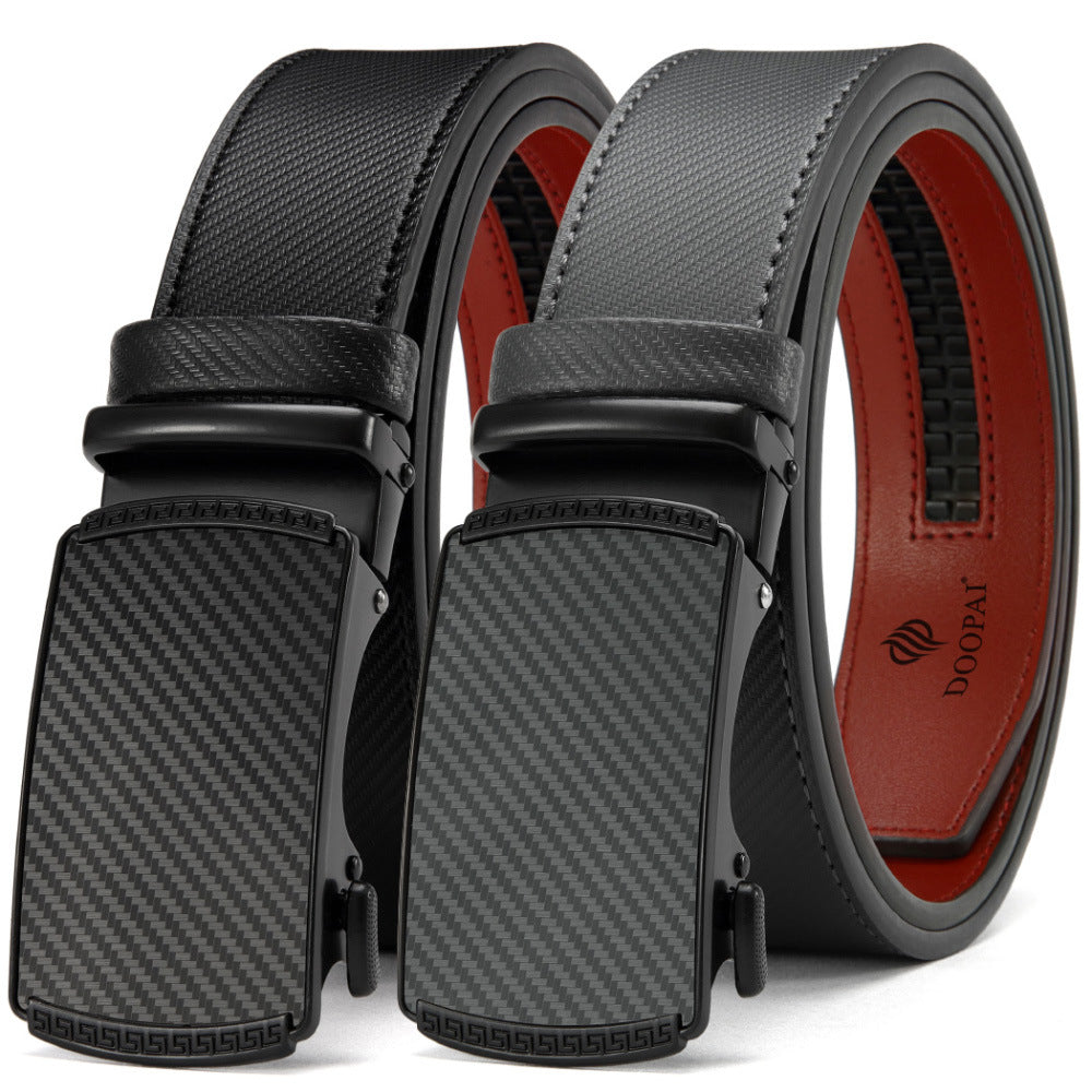 Men's Belt Hot-selling Film Alloy Automatic Buckle Leather