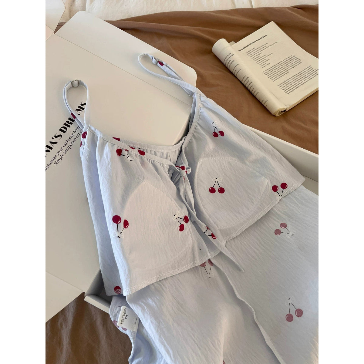Summer Floral Strap Shorts Loungewear Set