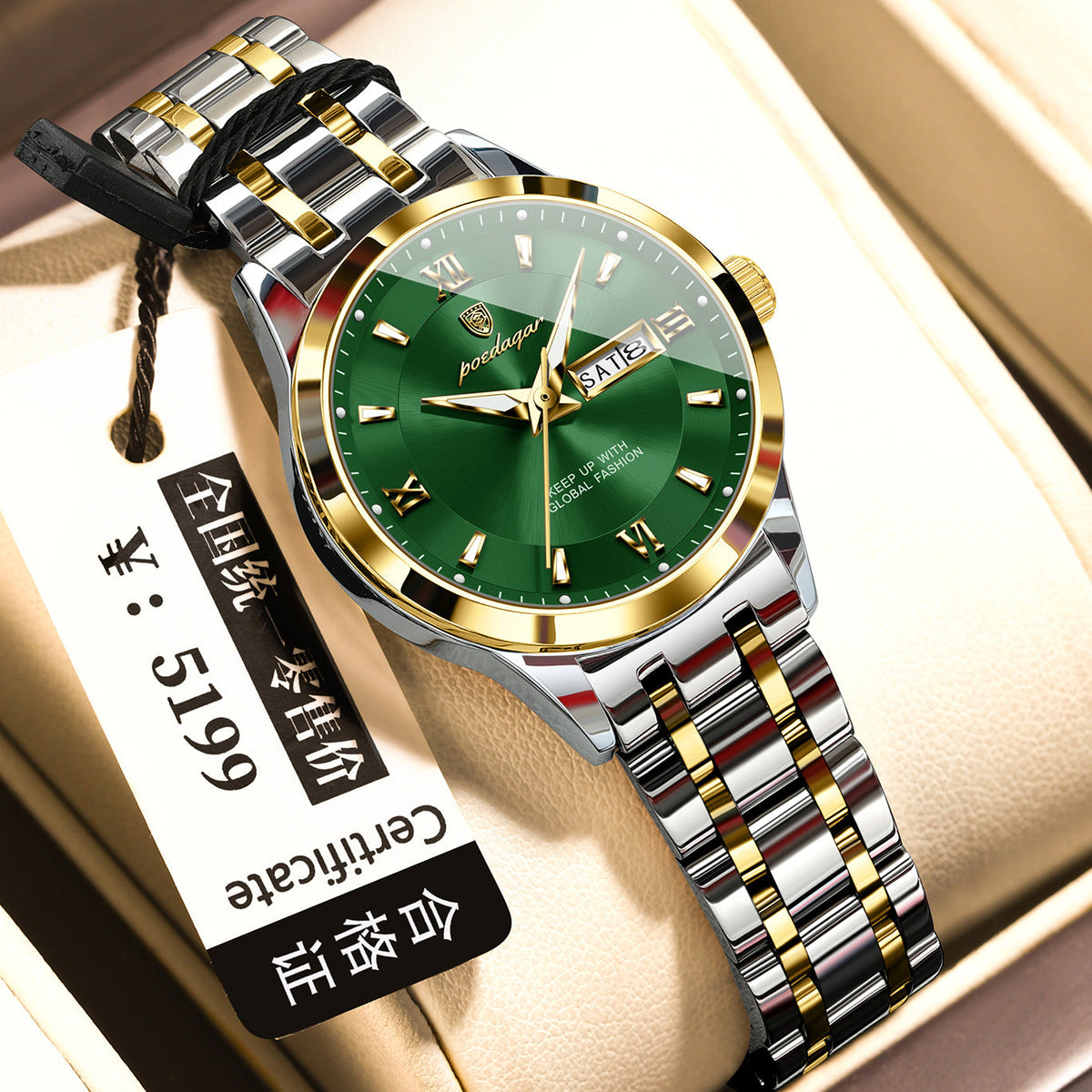 Waterproof Womens Watch Luminous Business Quartz