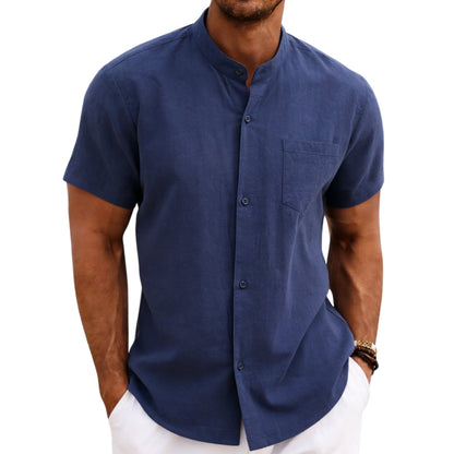 Henry Tie Pocket Casual Shirt For Men