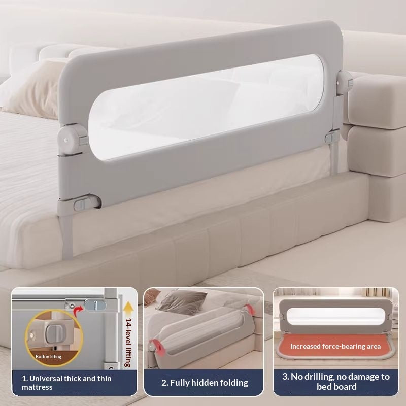 Adjustable Baby Bed Rail Safety Guard Foldable Bedside Barrier