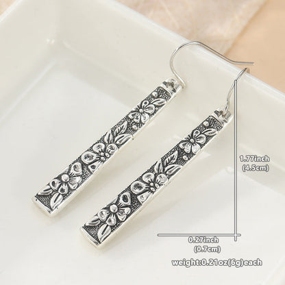 Copper Venetian Garden Floral Bar Earrings