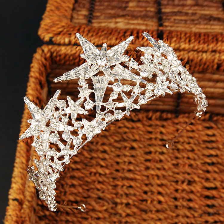 Bridal Wedding Crystal Crown Wedding Dress Birthday Shoot Accessories