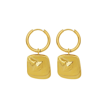 Body Art Side Face Heavy Circle Earrings
