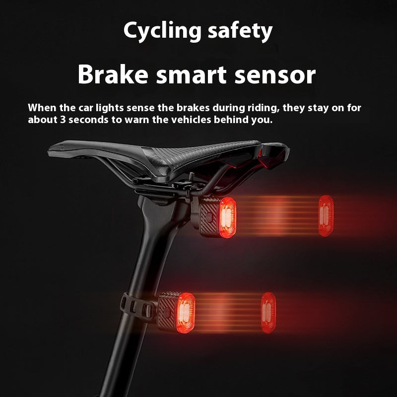 Bicycle Night Riding Taillight Intelligent Induction Stop Lamp Cycling Fixture And Fitting