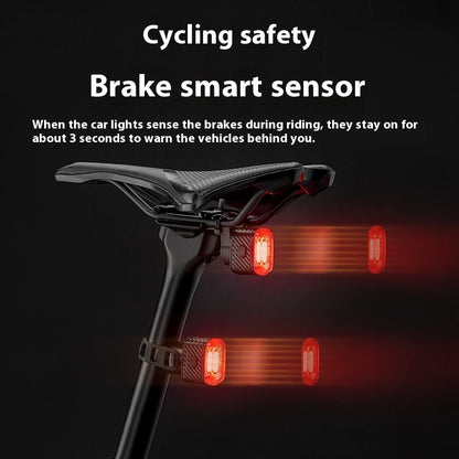 Bicycle Night Riding Taillight Intelligent Induction Stop Lamp Cycling Fixture And Fitting