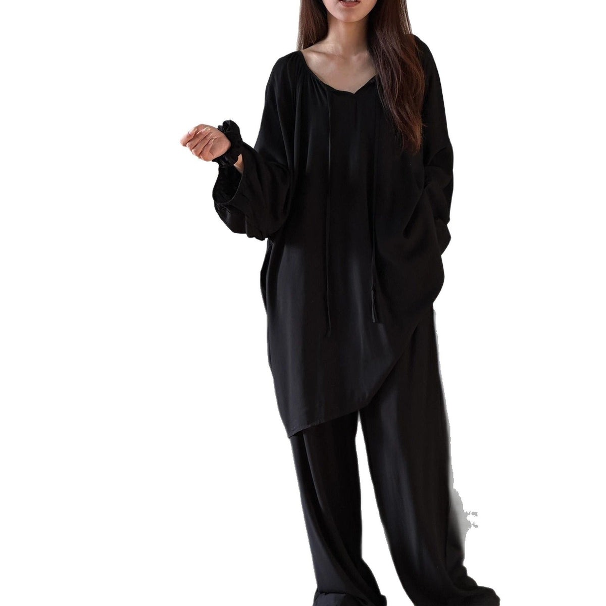 Three-quarter-sleeve Pants Set Suitable For Both Outdoor Wear And Lounging At Home