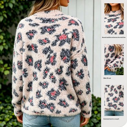 Women's Crew-neck Long-sleeve Pullover Sweater
