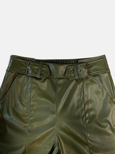 Half Elastic Waist Wide Leg Pants for Comfortable Style