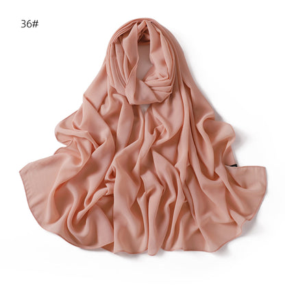 Soft Draping Solid-color Scarf For Women