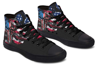 Printed Couple High Top Canvas Shoes