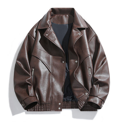American-style Vintage Leather Jacket For Men