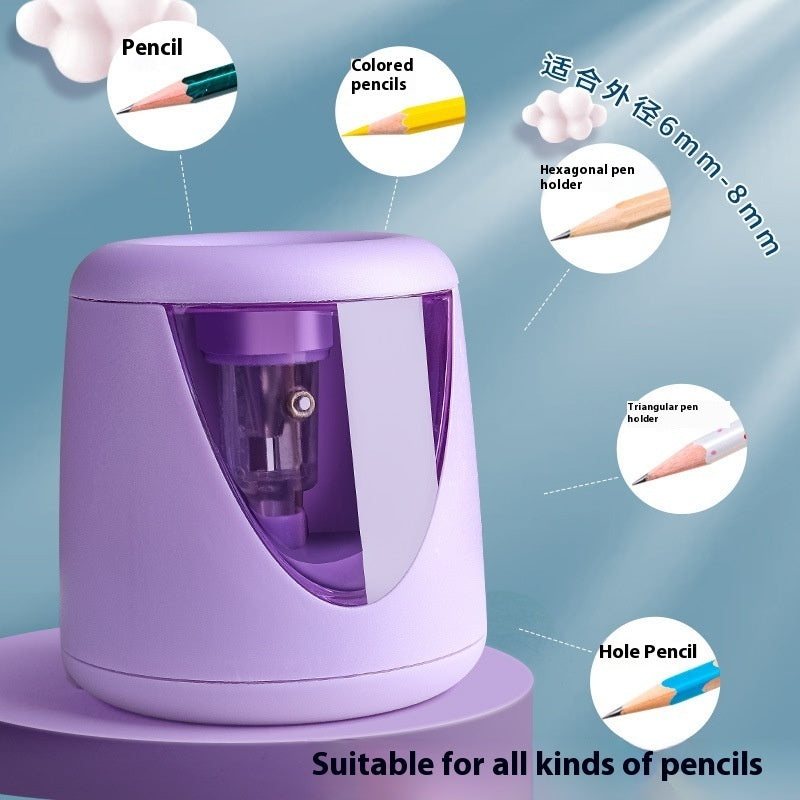 Automatic Cute Children's Pencil Sharpener Roll Portable Electric Pencil Sharpener