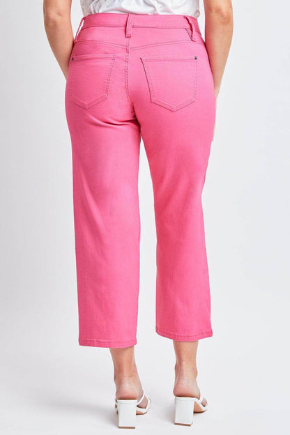 YMI Jeanswear Full Size Mid-Rise Hyperstretch Cropped Pants