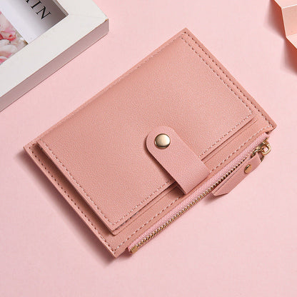 Multi Slot Student Short Zipper Coin Purse