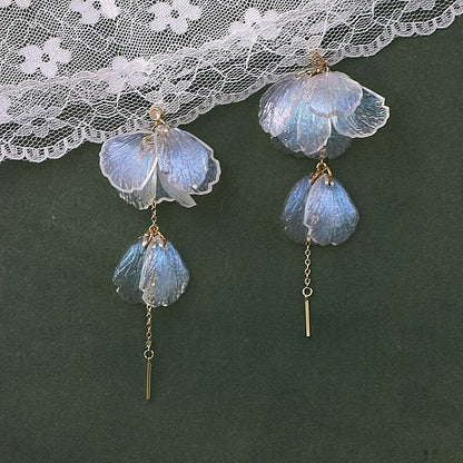 Handmade Acrylic Petal Pearl-Effect Versatile Earrings