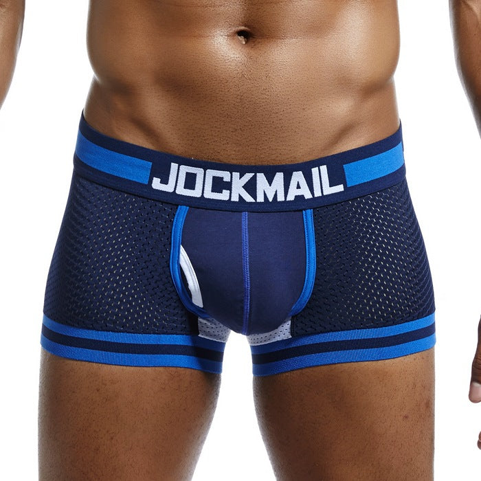 JOCKMAIL Men's Mesh Stitching Boxer Briefs