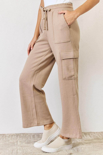 RISEN High Waist Cargo Wide Leg Pants for Women Fashion