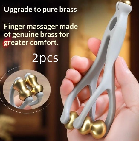 Portable Home Relaxation Solid Wood Finger Roller Massager