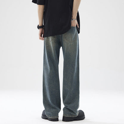 Washed Distressed Loose Jeans For Men
