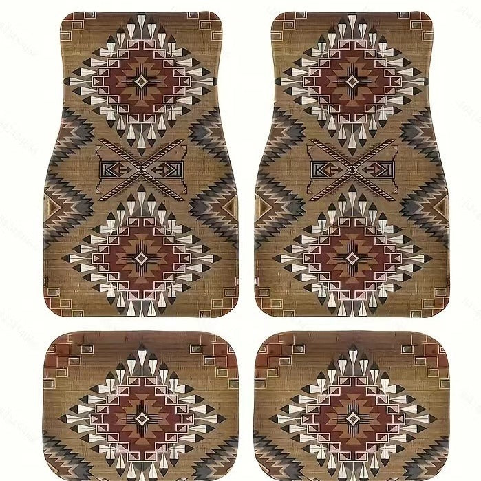 Vintage Bohemian Style Car Floor Mat Carpet