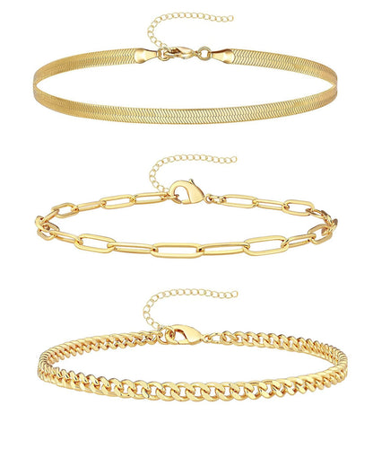 Multi-layer Light-luxury Bracelet Round-bead Chain Anklet
